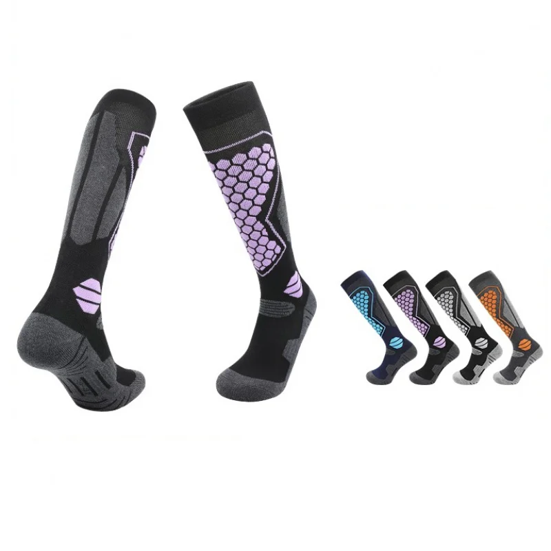 

Осень-зима профессиональные лыжные носки утолщенные носки из мериносовой шерсти мужские и женские длинные теплые носки спортивные зимние носки оптом