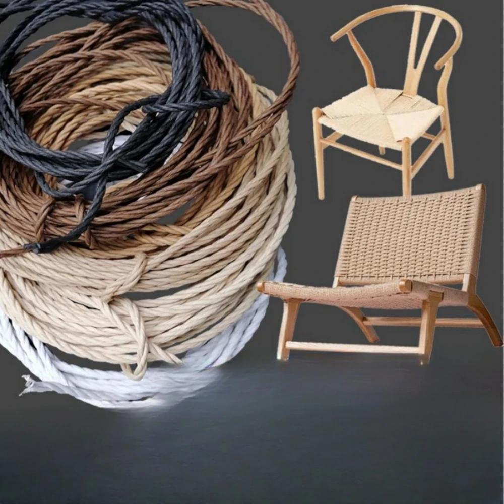 100 Meters Bendable  kraft Paper Rattan For Crocheting Bag Basket Diy Craft Handmade Pape Rattan Woven Material