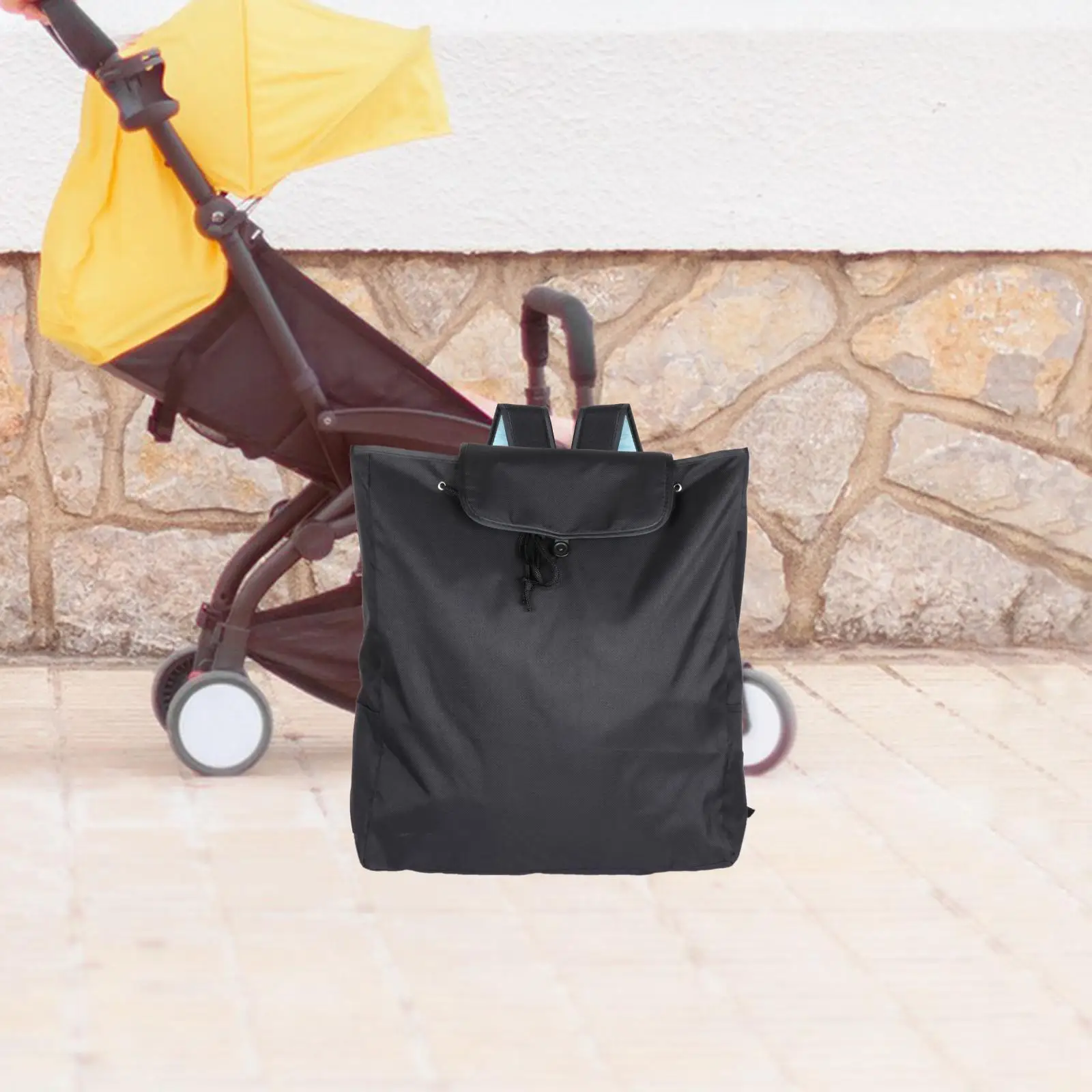 Travel Storage Bag for Stroller with Shoulder Strap Organizer Backpack Fits Baby Carriage Pram Polyester