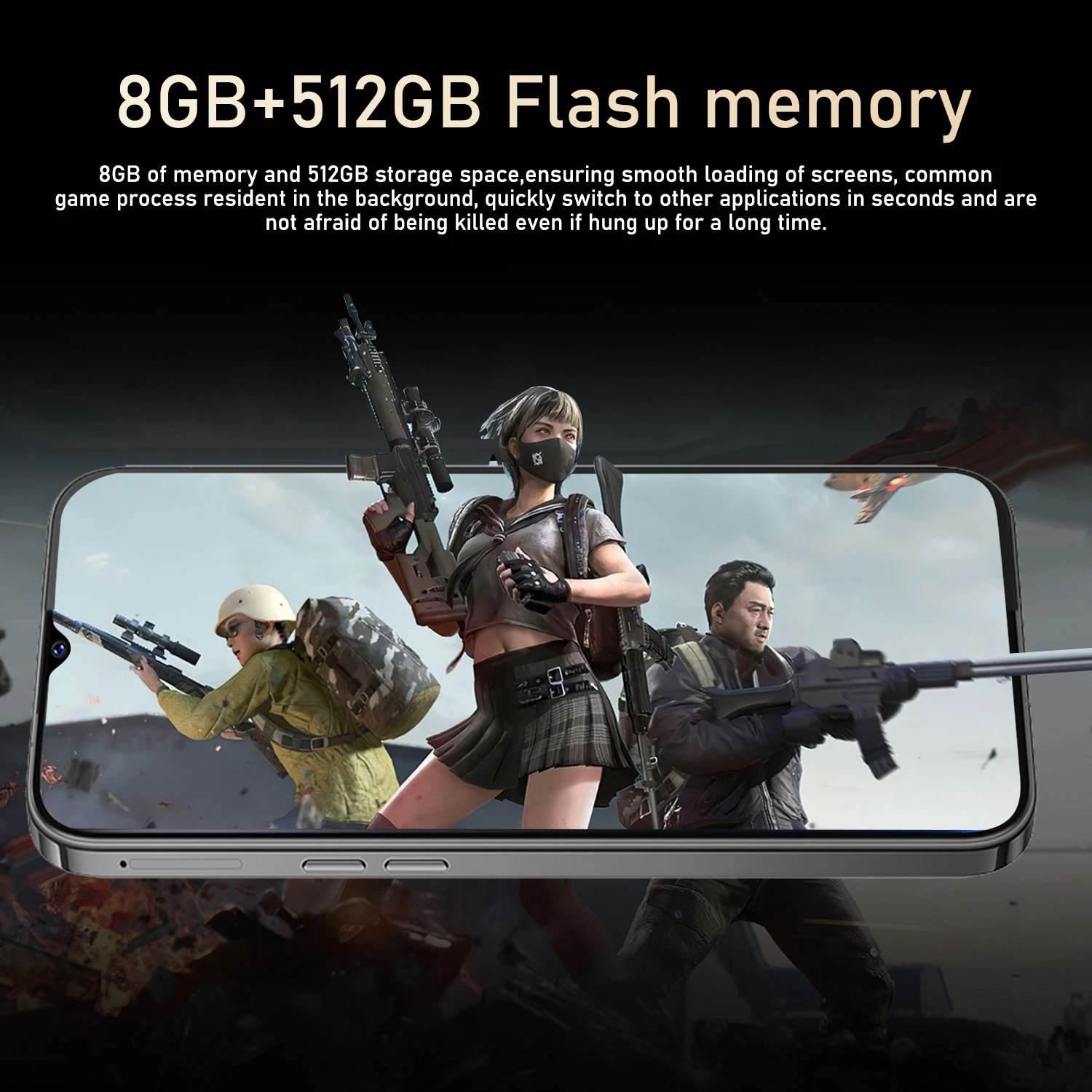 الإصدار العالمي للهاتف الذكي Android 12 شاشة 6.56 بوصة، هاتف محمول 8 + 512 جيجابايت 8 + 16 ميجابكسل 5000 مللي أمبير في الساعة لهاتف متجر Google Play