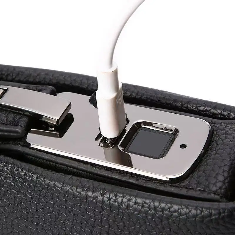 pochette uomo 가Bolso de mano SAC para hombre con cerradura de huella digital, bolso de mano antirrobo de gran capacidad, cartera, bolso de negocios para hombre