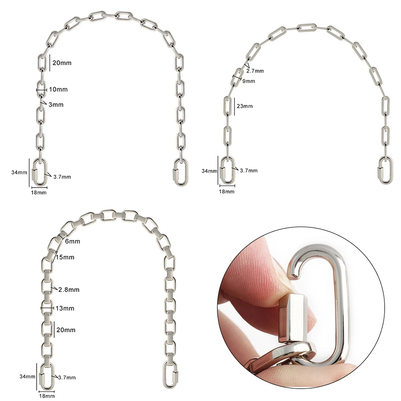 46cm/120cm Silver Open Metal Anti-theft Lanyard Mobile Phone Chains For Necklace Bags Long Rope Portable Pendant Accessories