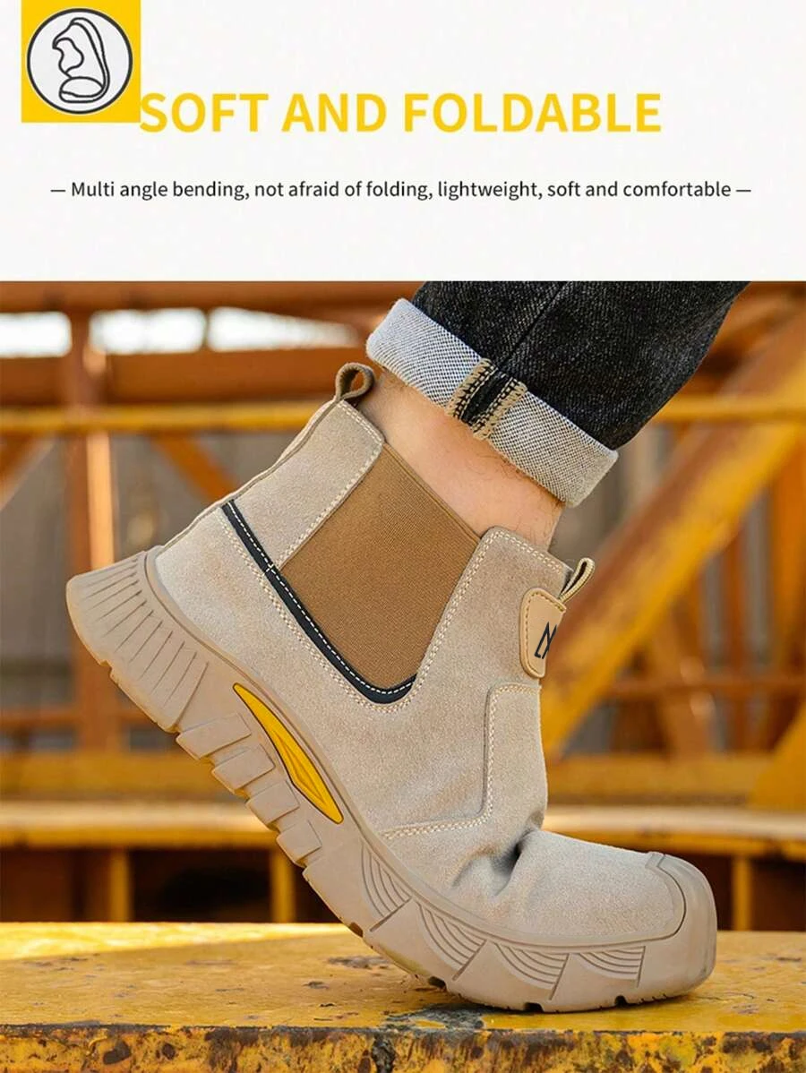 Fabrikqualität Herren-Sicherheitsschuhe Komfortable Herren-Arbeitsschuhe Unzerstörbare Durchstichsichere Leichte Outdoor-Arbeitsstiefel – Detail 14