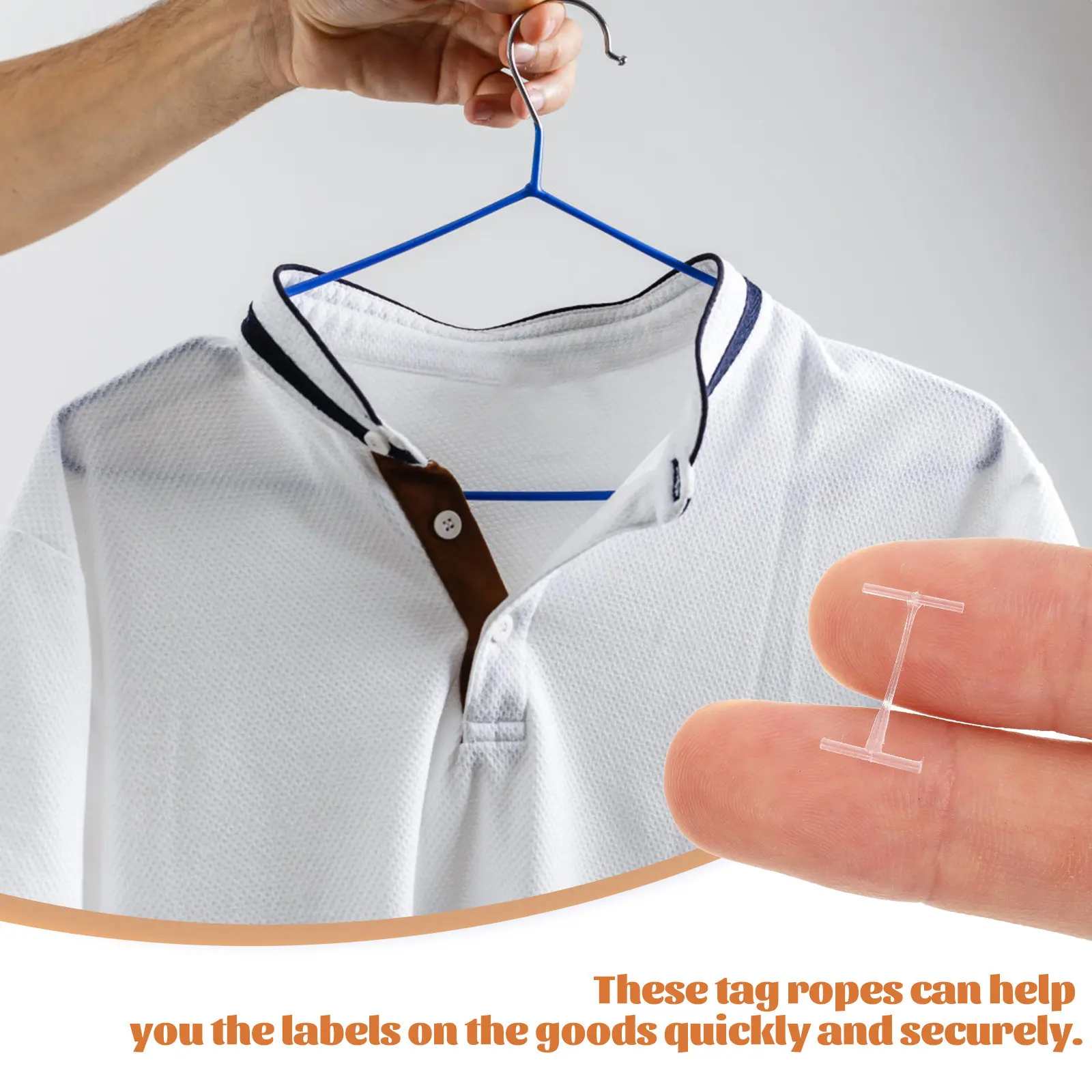 10000Pcs Clothes Tag Rope Plastic Price Tag Locks Durable Tagging Fasteners for Apparel Store Label Security Loop