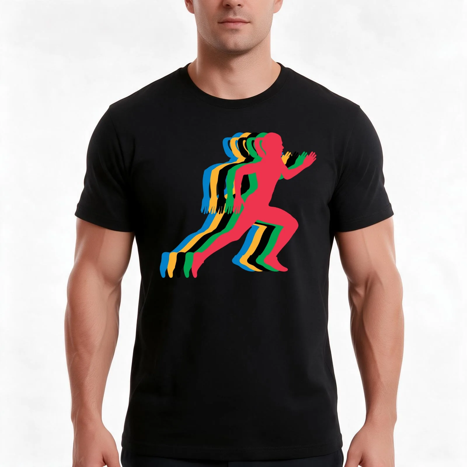 Elite Track and Field Female Athlete Runners T-Shirt, Summer Casual Cotton Tee, Oversized Streetwear Tops, Vintage Graphic Print