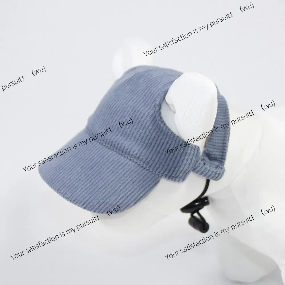 Fashionable adjustable dog baseball cap, soft and breathable, with ear holes