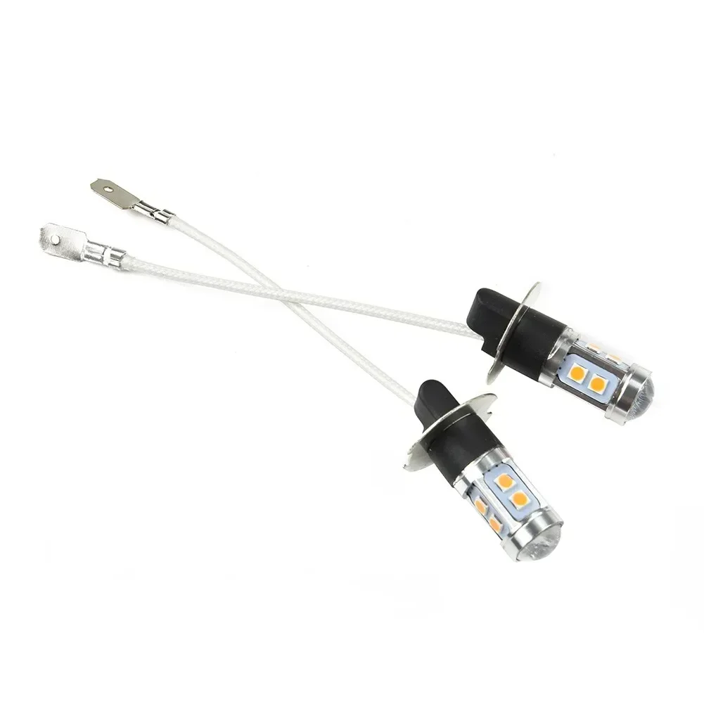 2x NEW H3 100W High Power LED 3000K Yellow Fog Light Driving Bulb DRL  Brand New Auto Parts High Quality And Durable