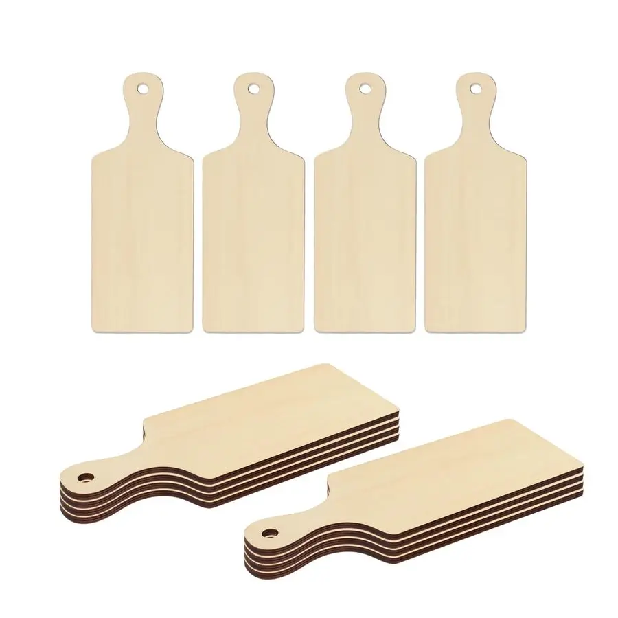 

12 Pack Plywood Sublimation Mini Cutting Board Blanks with Handle 9.4 x 3.5 Inch,Rectangle Wood Chopping Board for Sublimation D