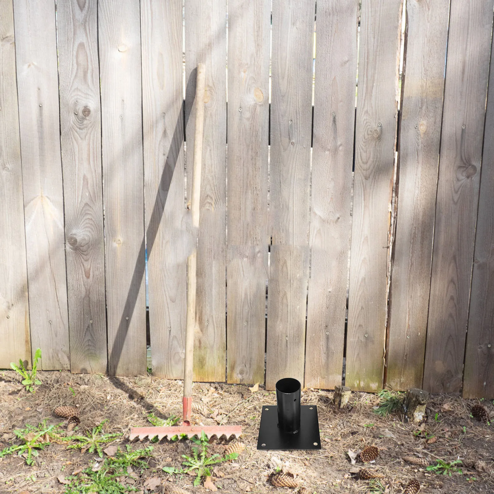 

1Set Fixed Iron Metal Post Bracket Heavy Duty Fence Post Base Anchor Ground Spike for Secure Wood Fence Installation Outdoor