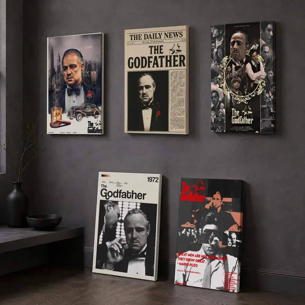 Movie T-The Godfather Framed Wall Painting Modern Framed Canvas Wall Art Print Home Decoration Poster Living Room