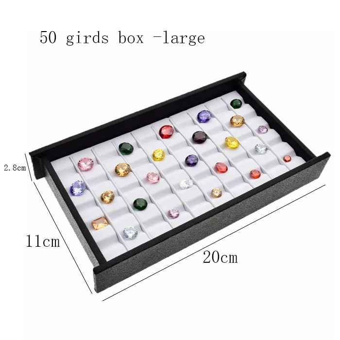 Wholesale Jewelry Gem Display Box Case Loose Diamond Storage Tool Coin Jar Show Tray Gem Pot Gemstone Organizer Holder Container