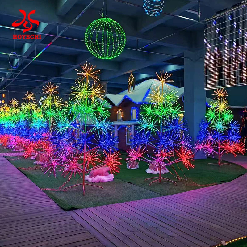 LED Firework Plastic Garden Light IP65 Waterproof Christmas Outdoor Decorative Yard Lighting