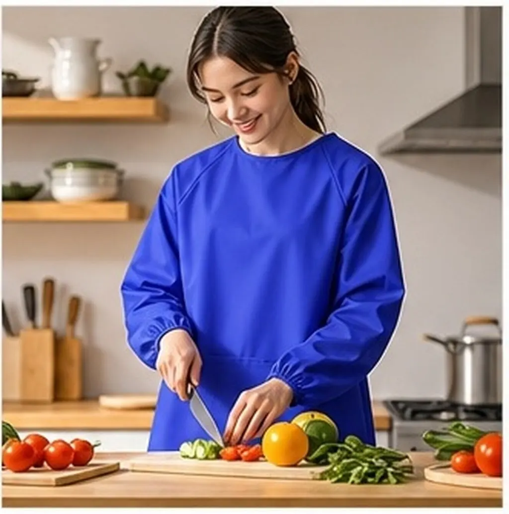 Waterproof Sleeve For Kitchen Cooking Christmas Cooking Apron Heavy Duty Smock Backwear Design Dishwashing