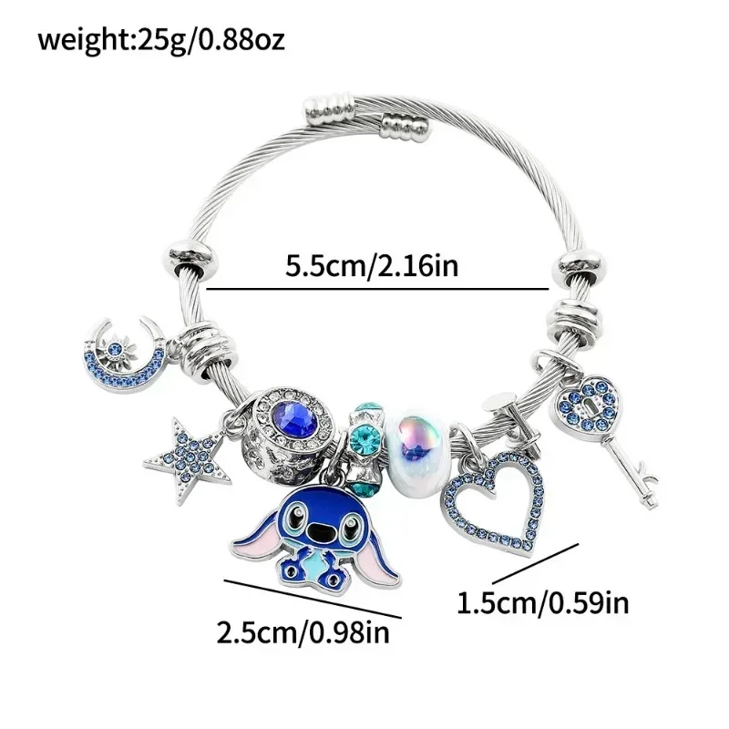 Pulsera Pandora de punto de Disney, dibujos animados de Anime, cuentas de punto bonitas, adornos de joyería, regalos de vacaciones para niñas y niños