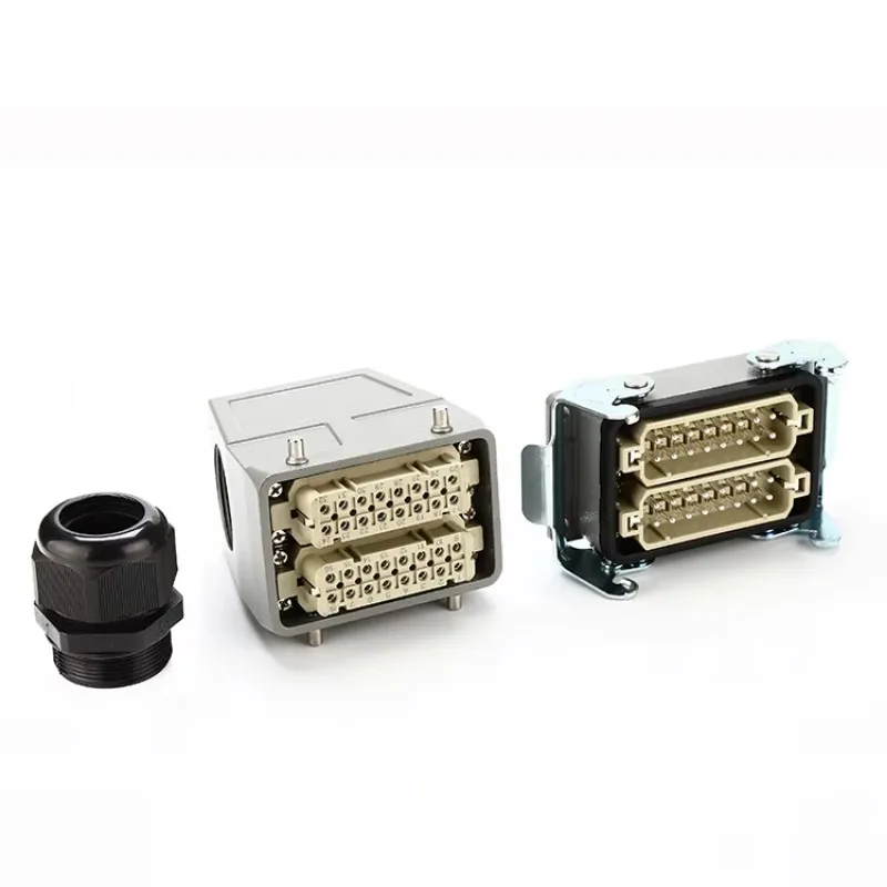 32-Pin Heavy Duty Waterproof Connector Bulkhead Surface Housing with Male/Female Inserts Premium Quality Connectors connector
