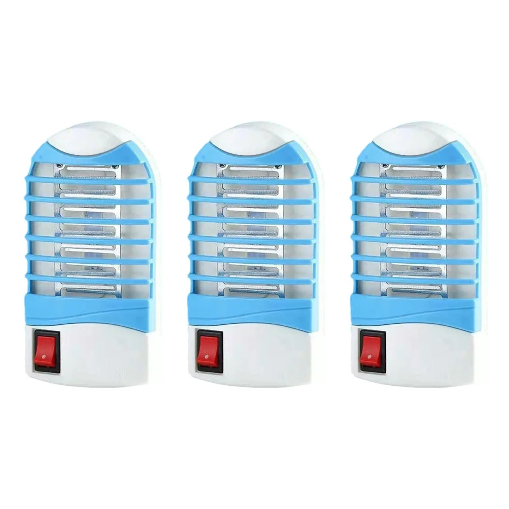 Upgrade 1/2/3pcs LED Socket Mosquito Killer Lamp US/EU Plug Electric Mosquito Fly Bug Insect Trap Killer Night Lamp