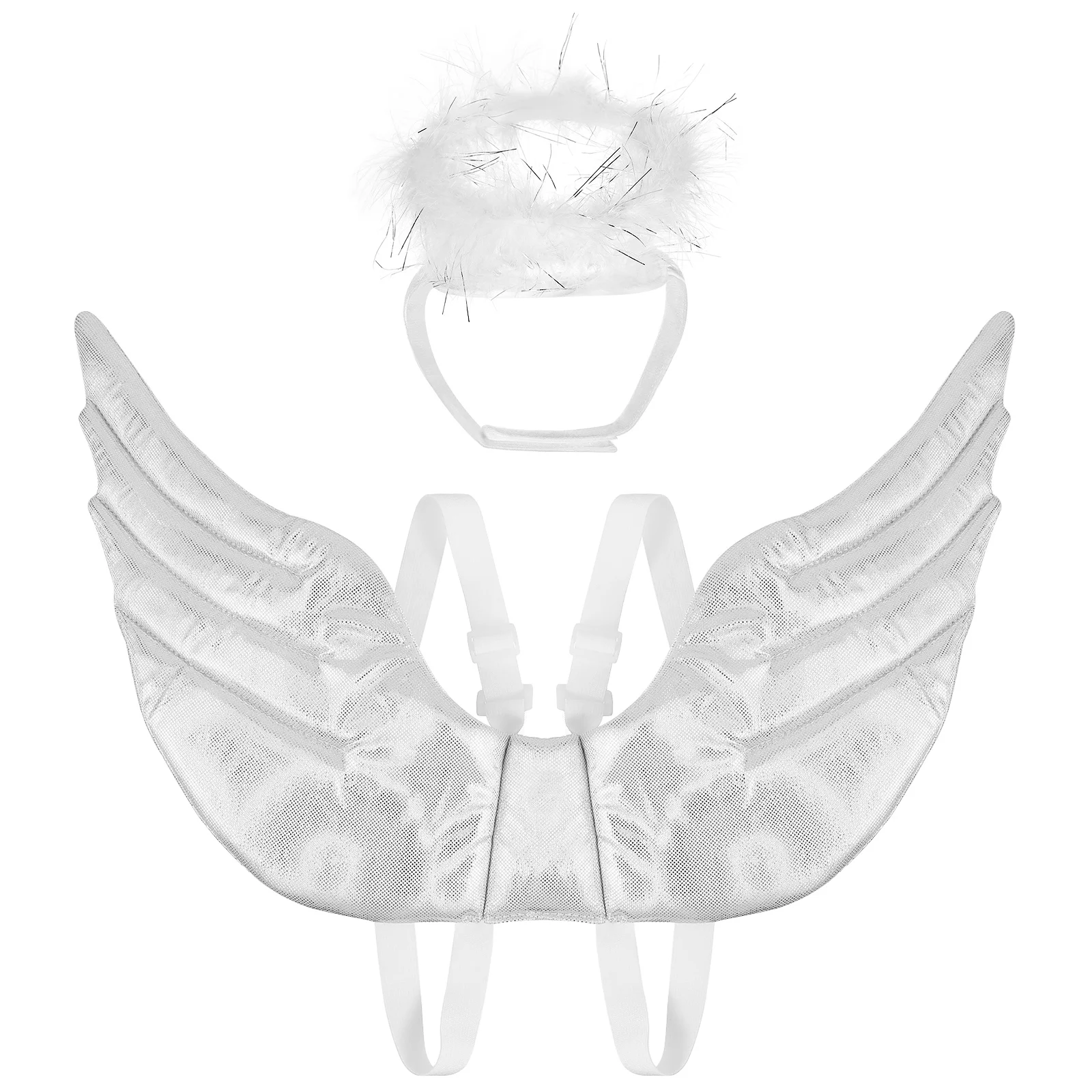 

Stylish Angel Wings Pet Clothes White for Cats Fashionable Winter Outfit Keeps Pets Warm and Handsome Pet Clothes Supplies