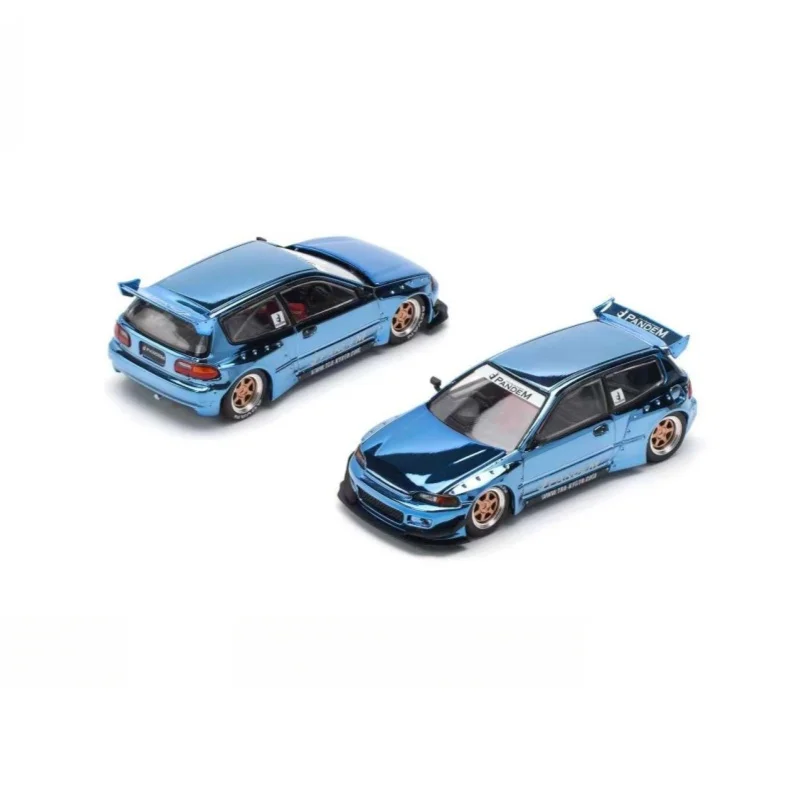 

Модель автомобиля POPRACE 1:64 PANDEM CIVIC EG6 из гальванического синего сплава