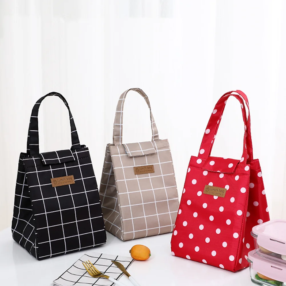 Portable Lunch Bag Multifunctional Aluminum Foil Insulated Office Workers Students Lunch Handheld Bag Outdoor Camping Applies