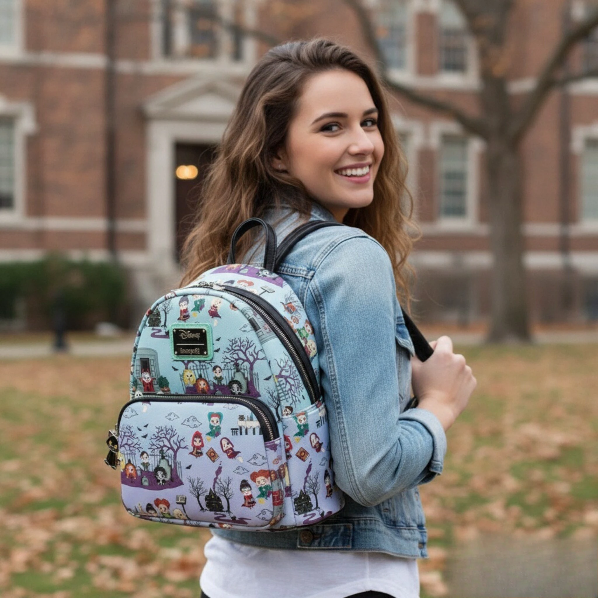 

Сцена фокуса-покуса, женская сумка на плечо с двойным ремнем, кошелек, злодеи, сцена Малефисента, рюкзак Спящей красавицы