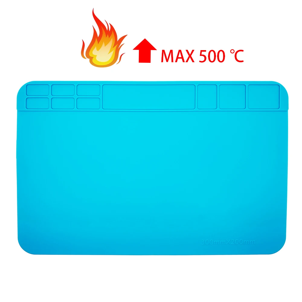 

Repair Pad Insulation Heat-Resistant Soldering Station Silicon Soldering Mat Work Pad Desk Platform for BGA Soldering Station