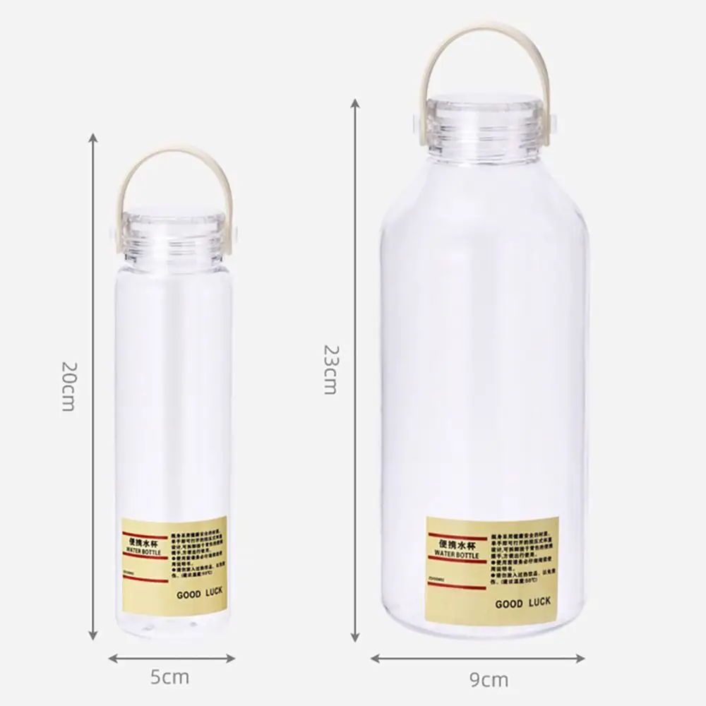 1 pz studenti durevoli tazza d'acqua in plastica semplice 400 ml/1 l tazza sportiva di grande capacità trasparente con testo tazza portatile