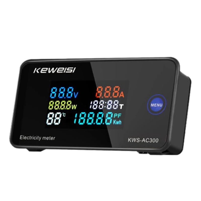 KEWEISI,KWS-AC300 Digital Voltmeter AC 50-300V Voltage 45-65Hz Power Energy Meter LED Wattmeter 0-10A Detector A