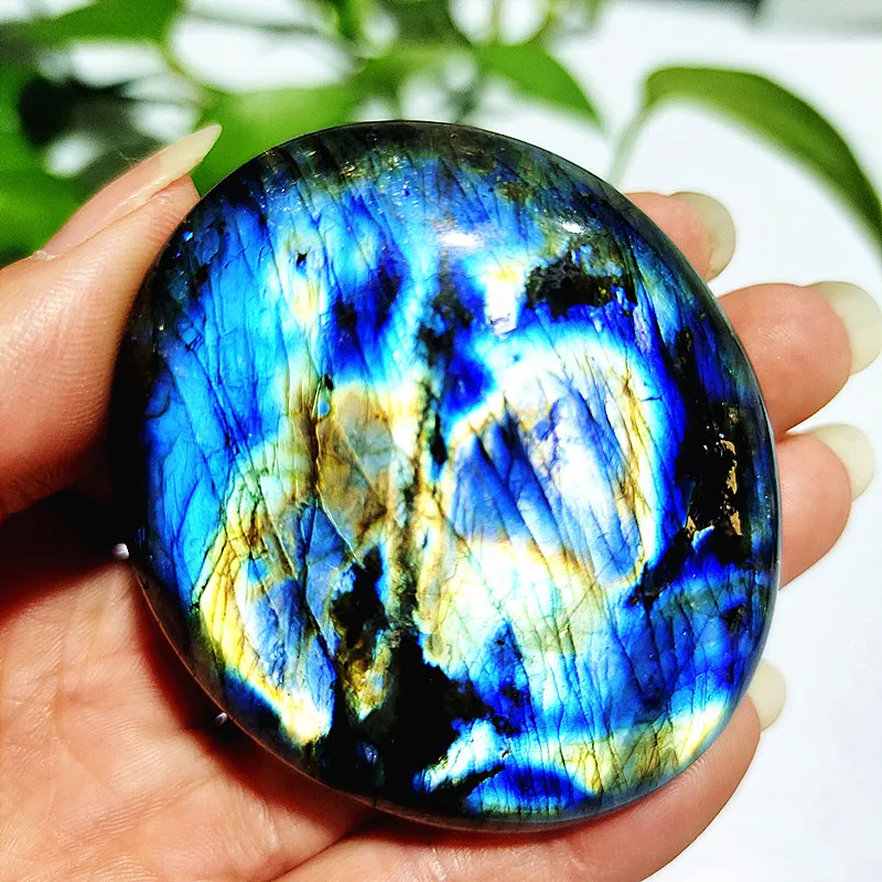 Natural Stones Labrador Palm Stone Spiritual Meditation Healing Yoga Exercise Feng Shui Crystal Room Ornaments - Image 4