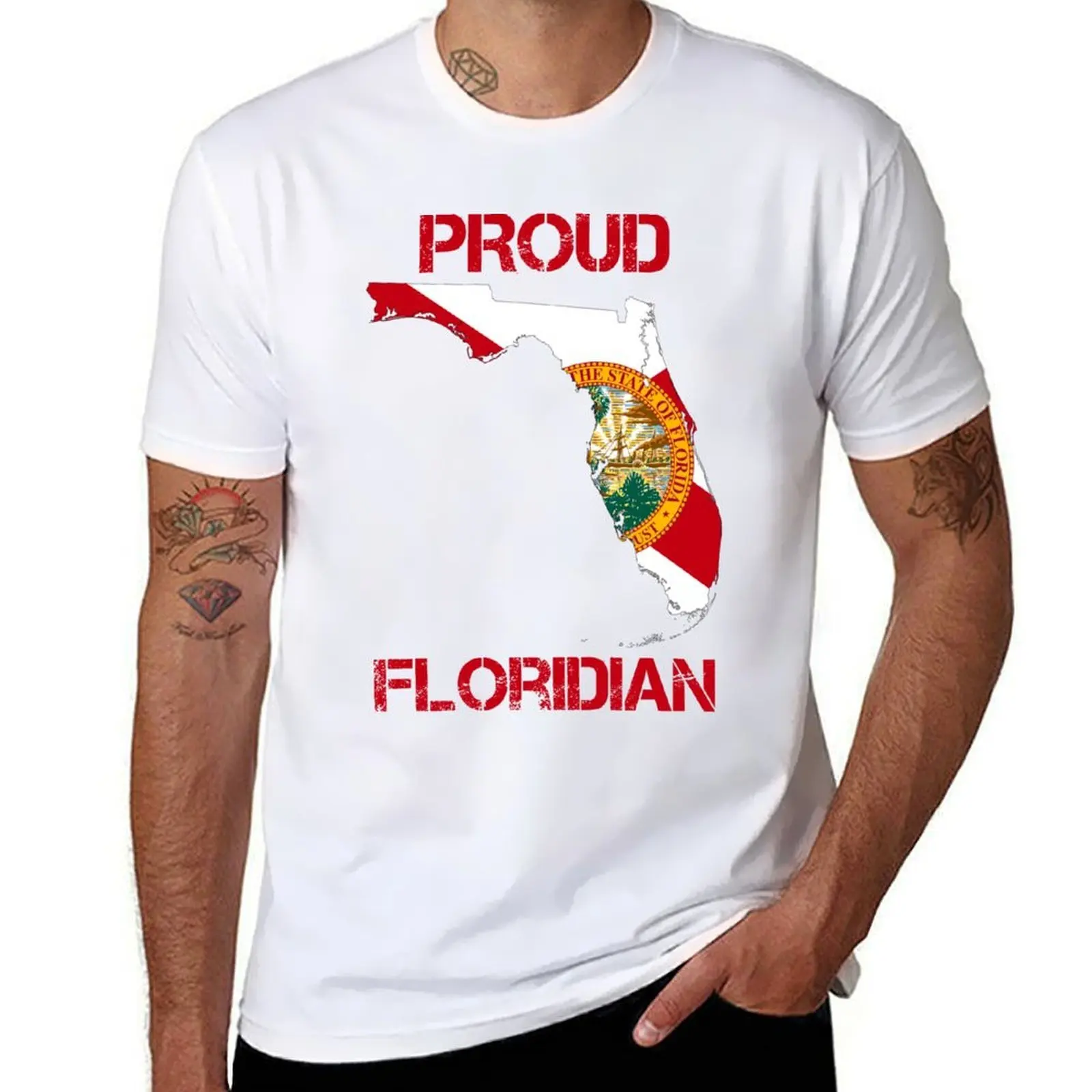 

Proud Floridian T-Shirt man t shirts cotton t shirts for man graphic vintage T-Shirt