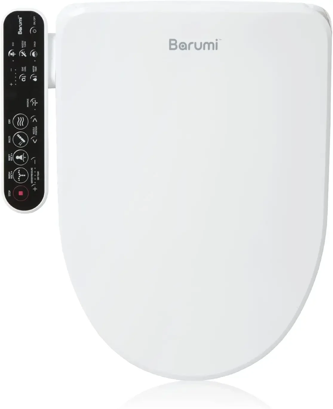 

BM-4000 Elongated Bidet Attachment Toilet Seat, Smart Heated Seat, Air Dryer, Warm Water & Pressure Control, Self-Cleaning, Chil