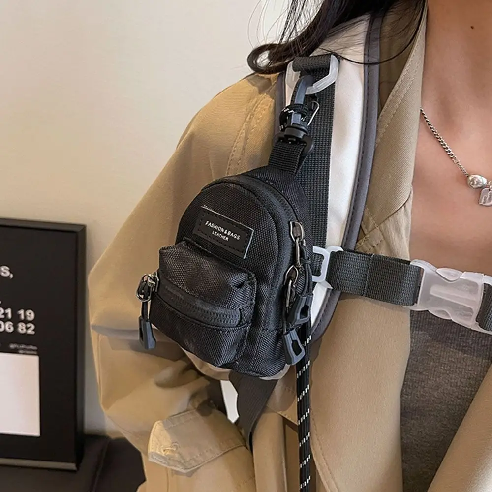 All-match Portable Mini Coin Purses Hip Hop Keychain Bag Couples Crossbody Bag Earphone Key Bag Gifts