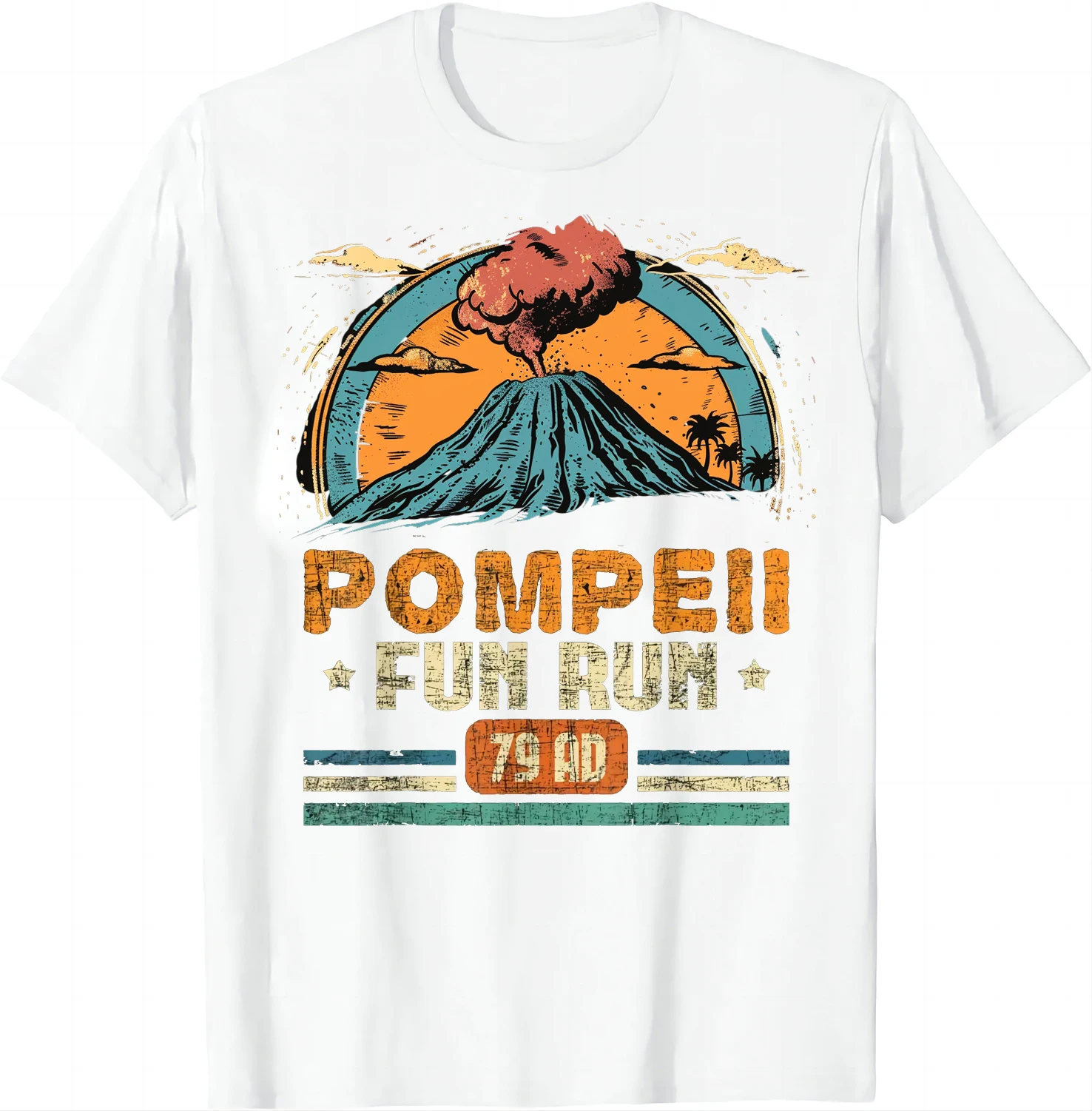 Pompeii Fun Run - تي شيرت علم بركانولوجي جغرافي تي شيرت عتيق ملابس الشارع الشهير Camisetas