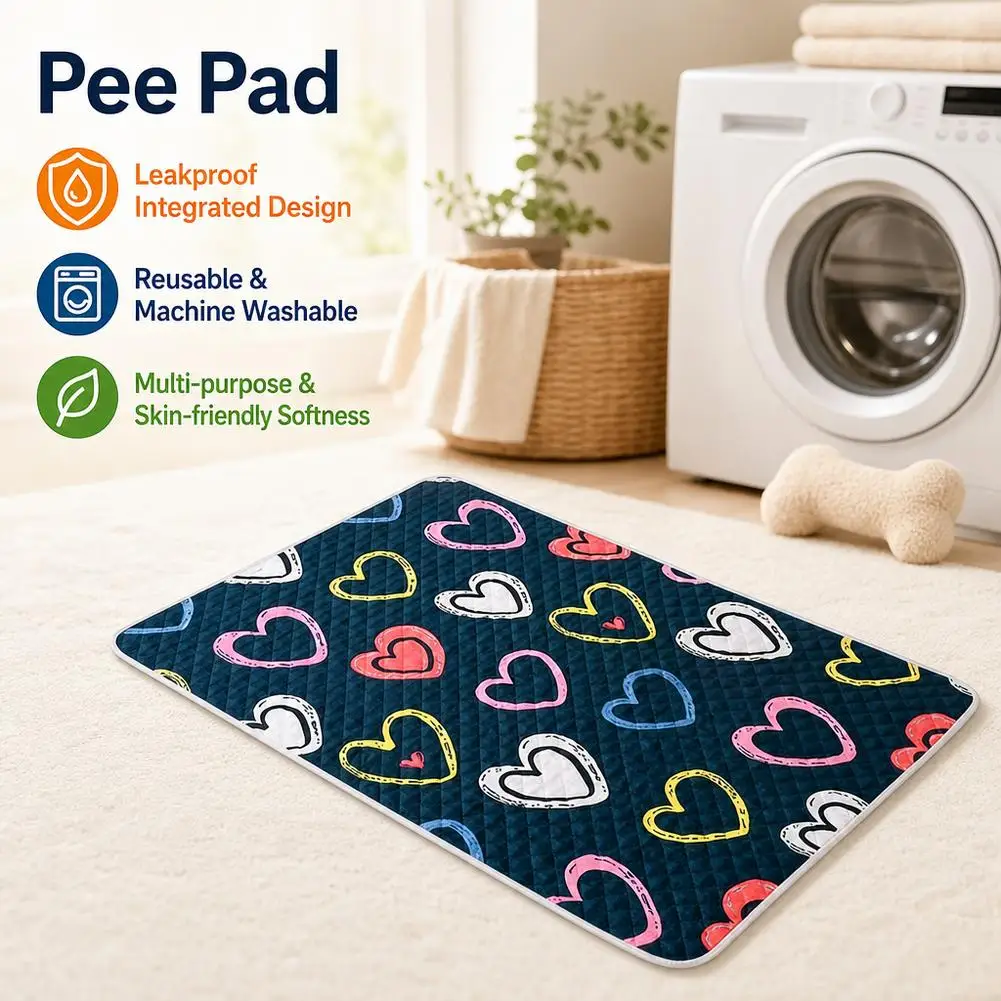 Reusable Pet Pee Pad Washable Dog Training Mat Waterproof Super Absorbent Puppy Odor Control Bedding Sofa Blanket Mattress view 3