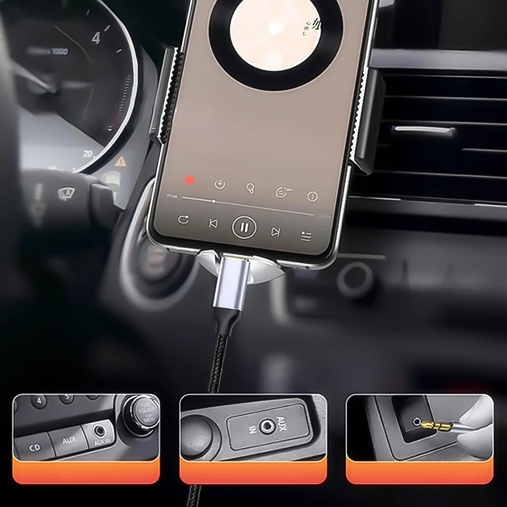 1/1.5/2 متر الصوت USB C إلى Aux دونغل كابل USB نوع C إلى 3.5 مللي متر جاك كابل الصوت آيفون 15/سامسونج غالاكسي/هواوي/ستيريو السيارة