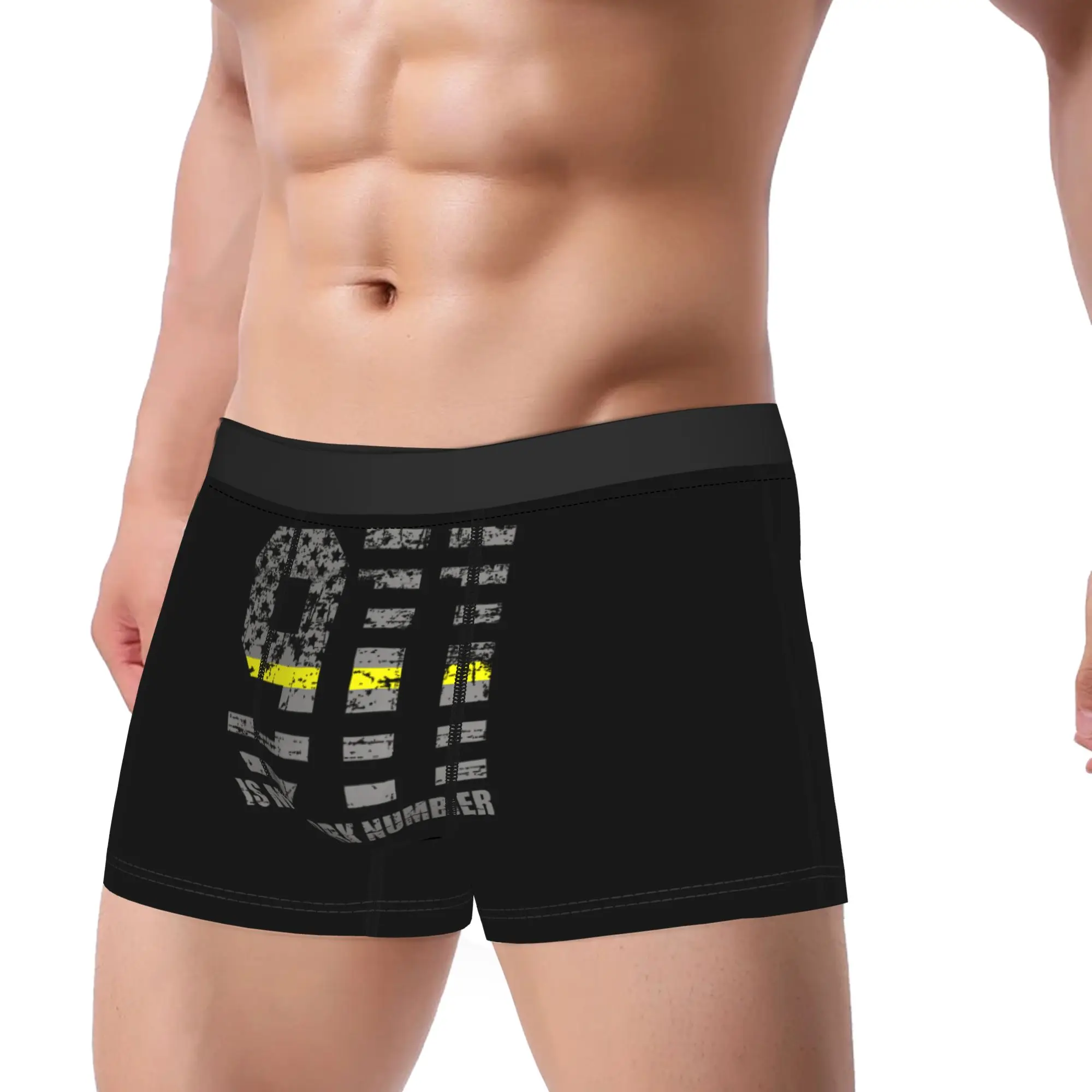 911 is My Work Number Funny Dispatcher Gift Underwear  Men Panties Custom DIY Sexy Soft Trunk Hot Sale Boxer Brief Plus Size