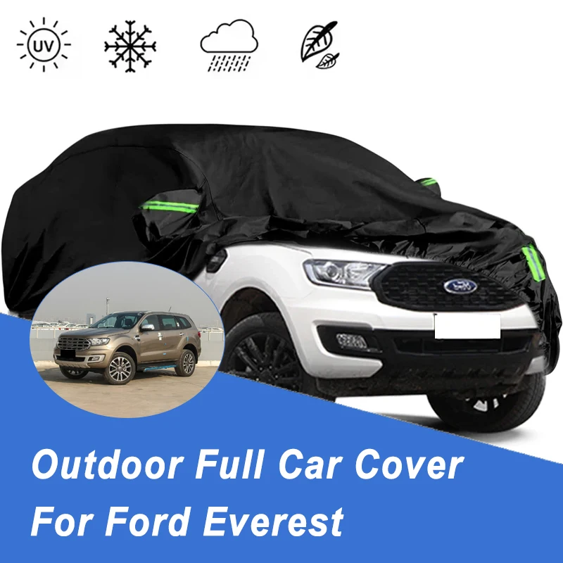 

Full Car Cover for Ford Everest Outdoor Use - Waterproof Snowproof Sunshade, Winter & Summer Auto Protection Accessories