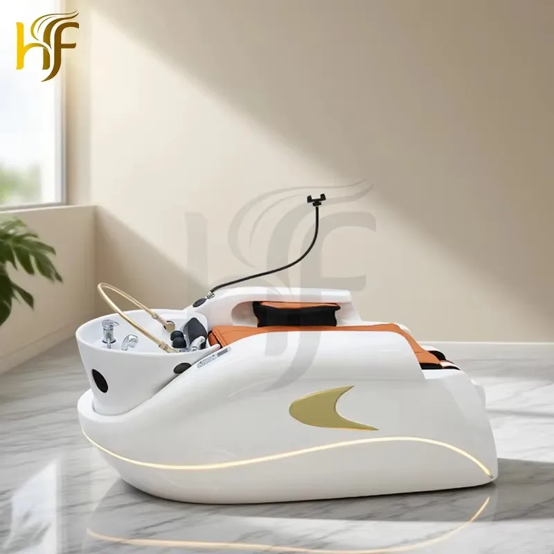 Luxury Hair Washing Chair Water Therapy Circulation Electric Massage Shampoo Chair For Salon