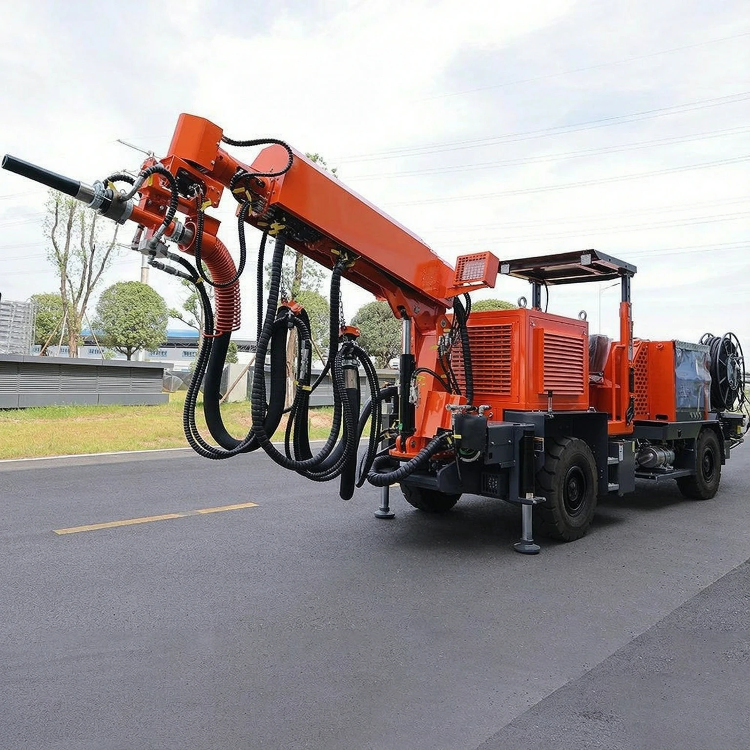 Hydrostatic Drive Wet‑Mix Concrete Shotcrete Sprayer Conveying Distance Industrial Shotcrete Equipment Tunnel Core Engineering