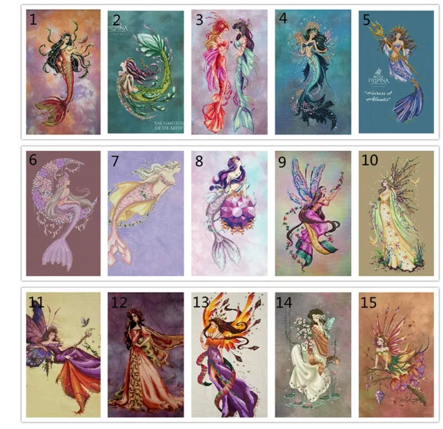 Cross Stitch set Cross Stitch Kits, Embroidery Sets, Knitting Needles Embroidery, Bella, goddess, mermaid, elf