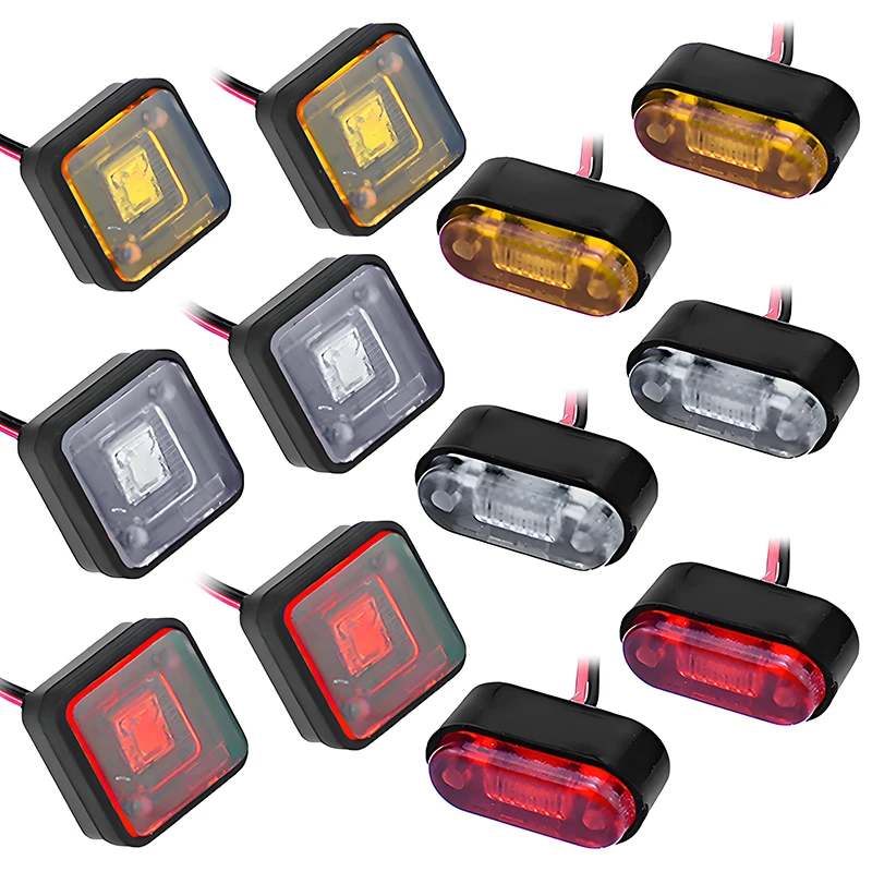Lâmpada de Posição LED para Carro RC, Luz Lateral e de Advertência para Caminhão RC Tamiya SCANIA 770S VOLVO Traxxas Trx4 Scx10 YIKONG FMS MJX