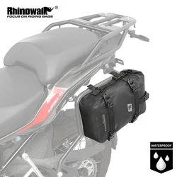 Rhinowalk Motorcycle Back Seat Rack Bag 6L Waterproof Motor Tail Rack Pannier Luggage Fuel Tank Bag Frame Crash Bar Bumper Pack