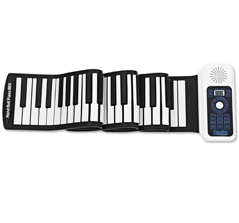 Hot Sale 88 Keys Hand Roll Piano Adult Beginner Thickened Silicone Folding Electronic Piano