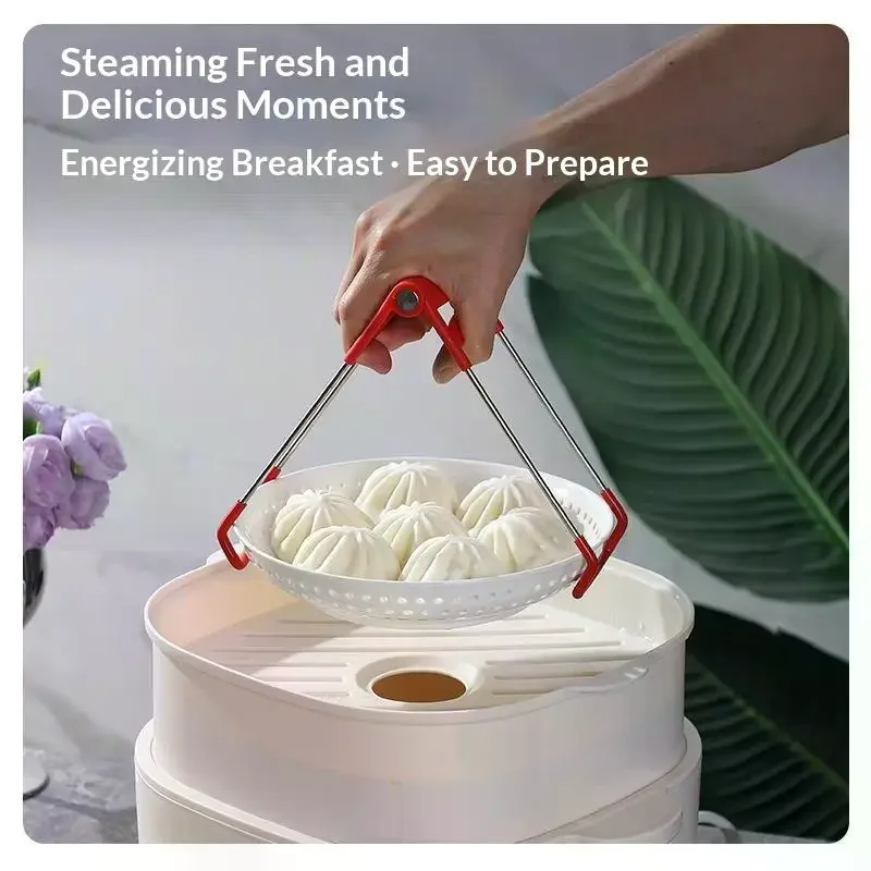 1 Pc High Temperature Resistant Plastic Drain Tray, White Circular Porous Steaming Tray, Creative Kitchen Utensils & Tool