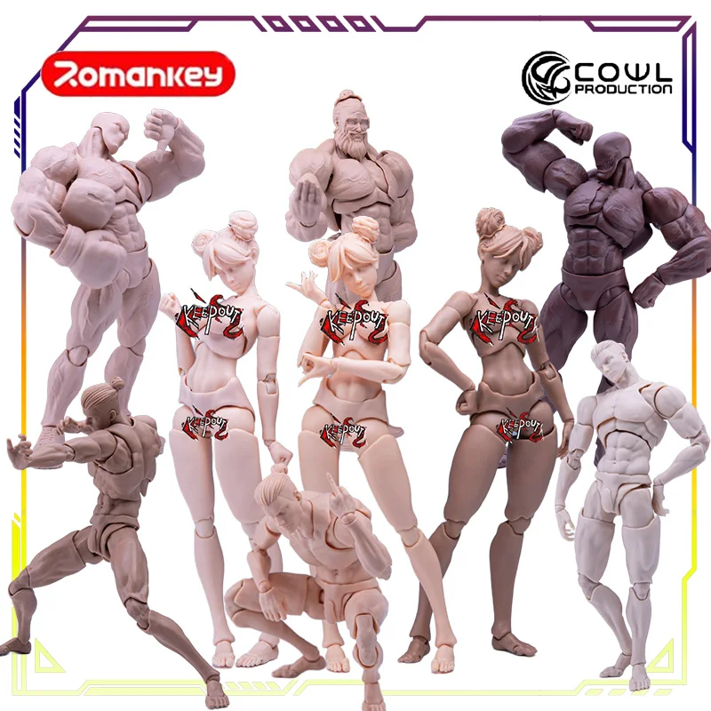 Romankey Original 1/12 Super móvil cuerpo masculino serie alto y voluminoso Fellow Anime modelo de figura de acción juguetes regalos para niños