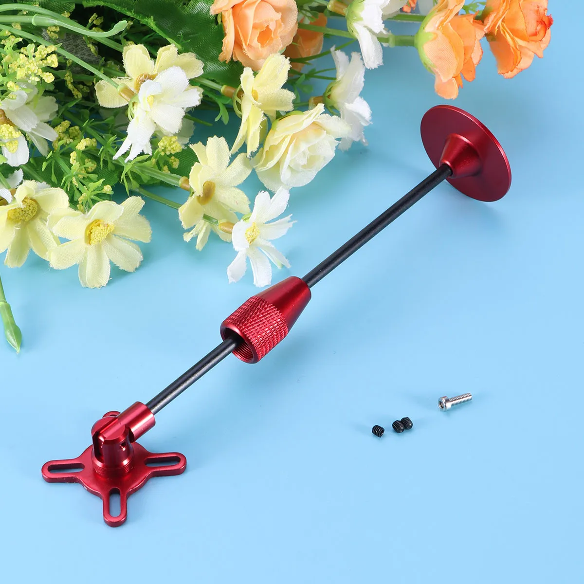 

Cnc Aluminum Red GPS Folding Antenna Base Mount Holder Bracket Set Durable Quadcopter Multicopter Signal Stand