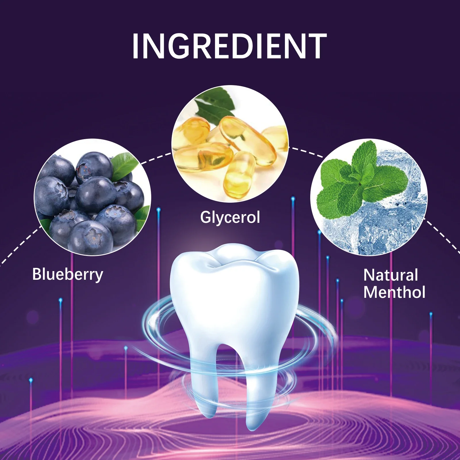 5 uds 30ml V34 pasta de dientes púrpura elimina el sarro limpia higiene bucal refresca el aliento ilumina los productos para el cuidado de los dientes