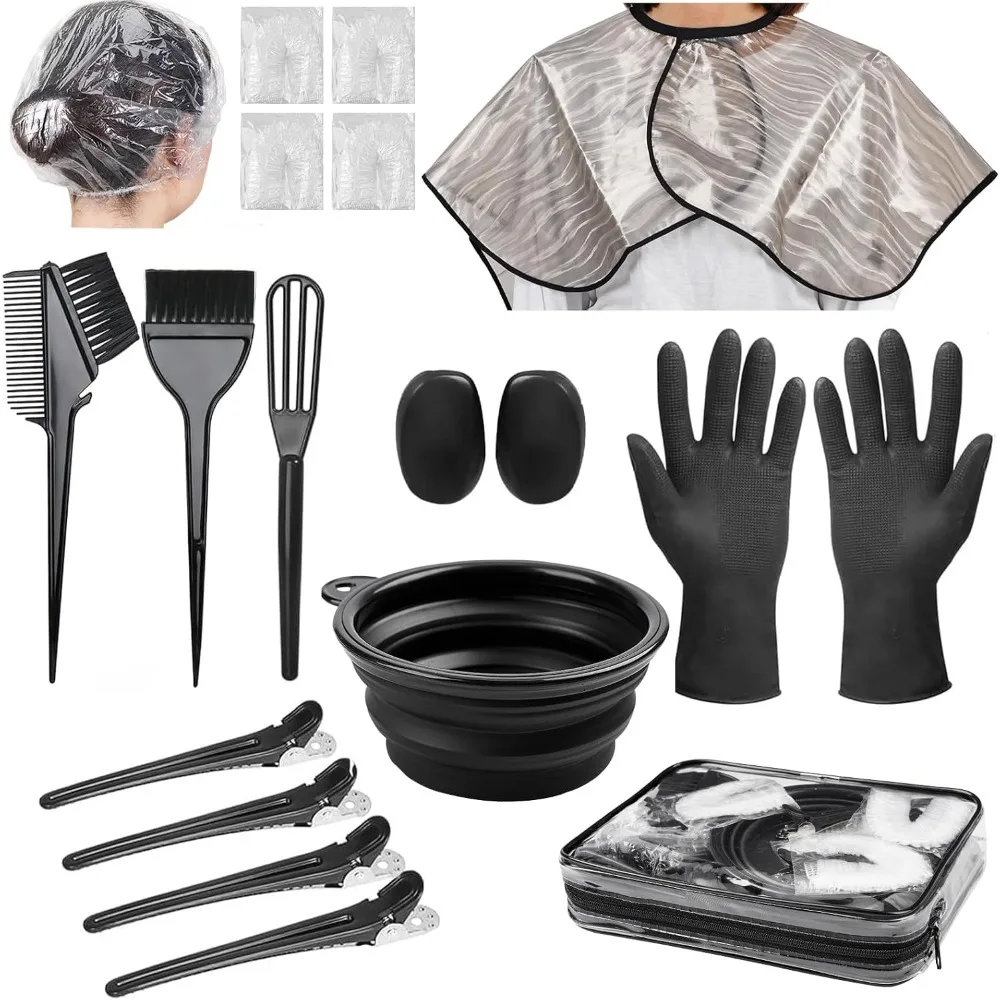 Professional Hair Bleach Kit for At-Home Lightening & Highlighting Complete 19 Piece Salon Quality Set Includes Lightener Cream Developer Powder Hair Dye Brush Mixing Bowl Gloves Clips Earmuffs Applicator Tools Easy DIY