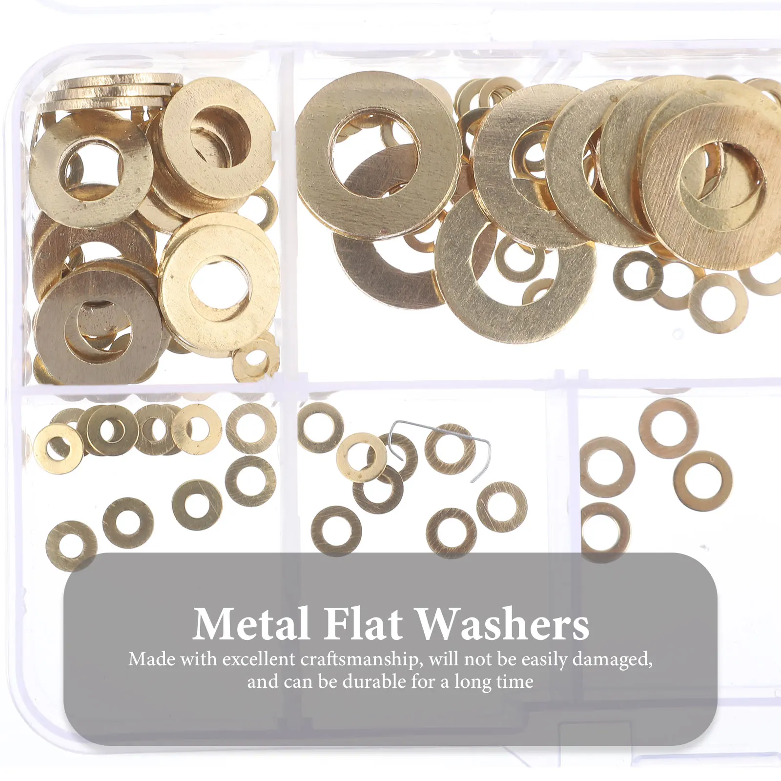 

1 Box Copper Flat Washers M2 M2.5 M3 M4 M5 M6 M8 M10 Anti-Loosening Durable Flat Gasket Kit for Repair Fastening