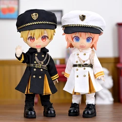 Ob11 Doll Skirt Style Uniforms Coats Clothes Doll Military Overcoat With Belt For Molly , Ymy, P9, Gsc, Obitsu11 ,Ufdoll,1/12bj