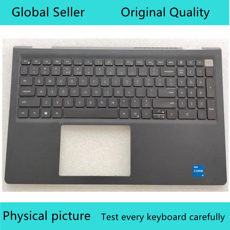 Laptop Palmrest With US Keyboard for DELL Vostro 15 3510 3515 3520 3525  3511 3530 088YX6 0TPXKP Upper Case  95% New